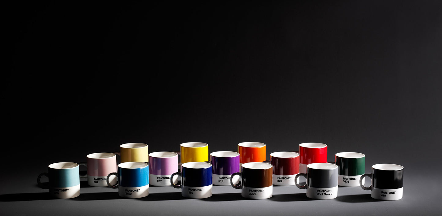 Copenhagen Design PANTONE Taza de café pequeña, porcelana fina (cerámica), 120 ml, gris cálido