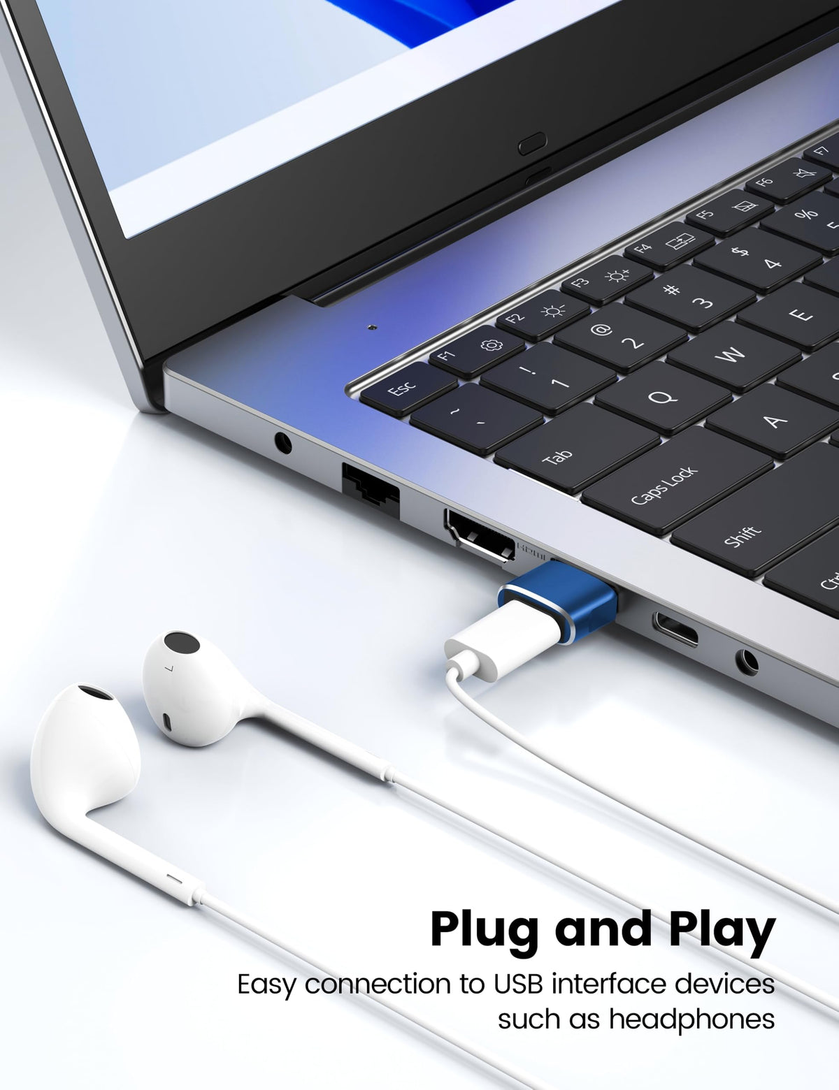 Adaptadores USBC a USB de Cargador de Coche Paquete de 12 Azul