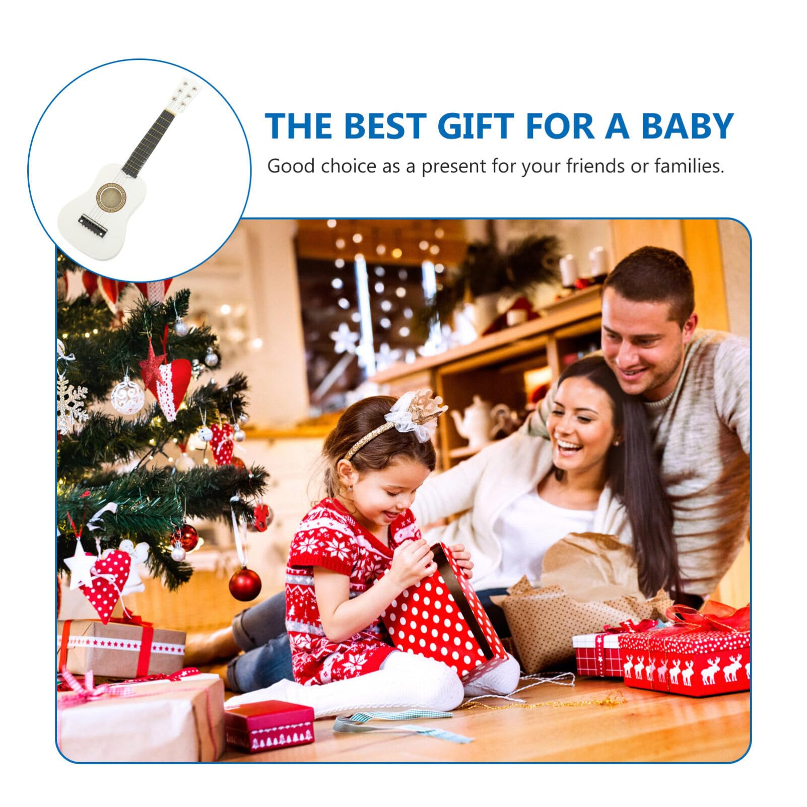 Abaodam Instrumentos Musicales Para Niños Guitarra Para Niños De 3 a 5 Años Modelos Juego Infantil Guitarra Electrica Instrumentos Musicales Ukelele Para Bambú Audio Pequeña Viajar