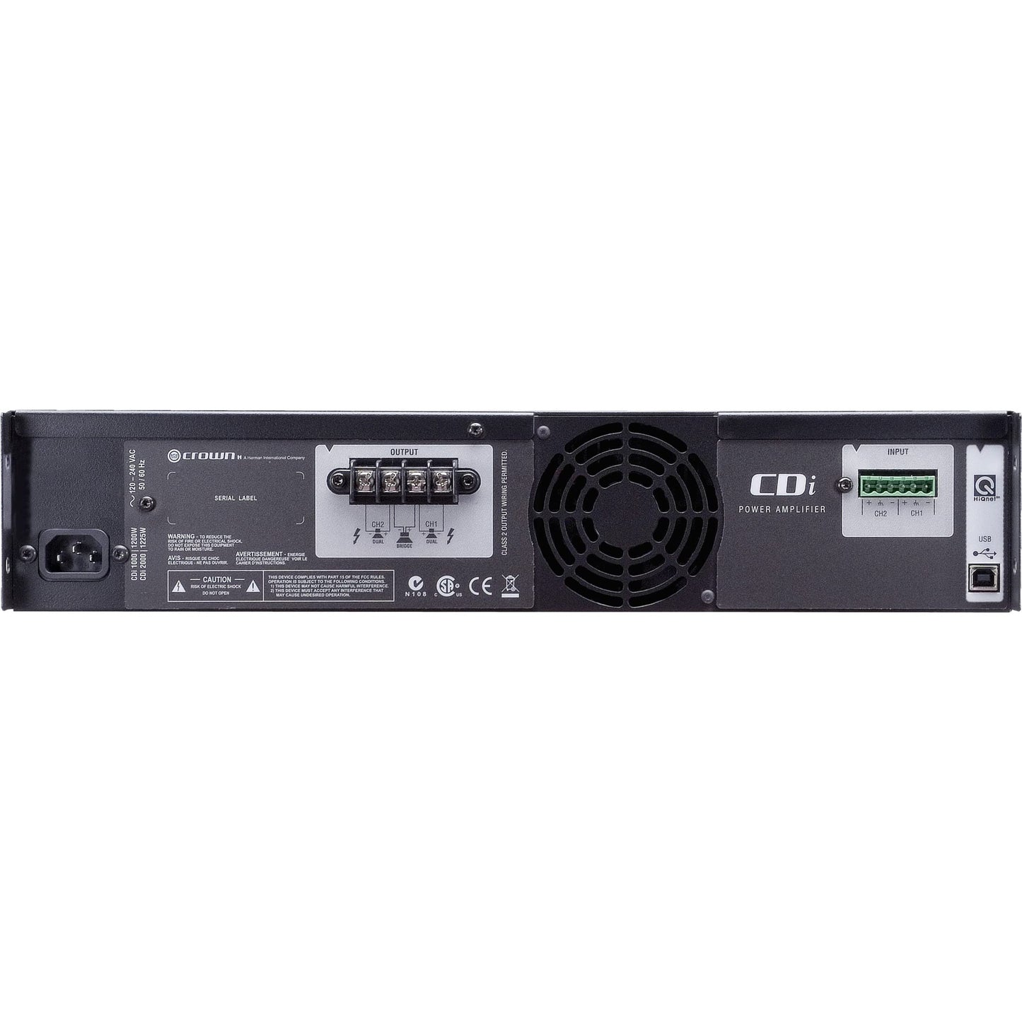 Crown - Amplificador de potencia, Negro, 500 watts power