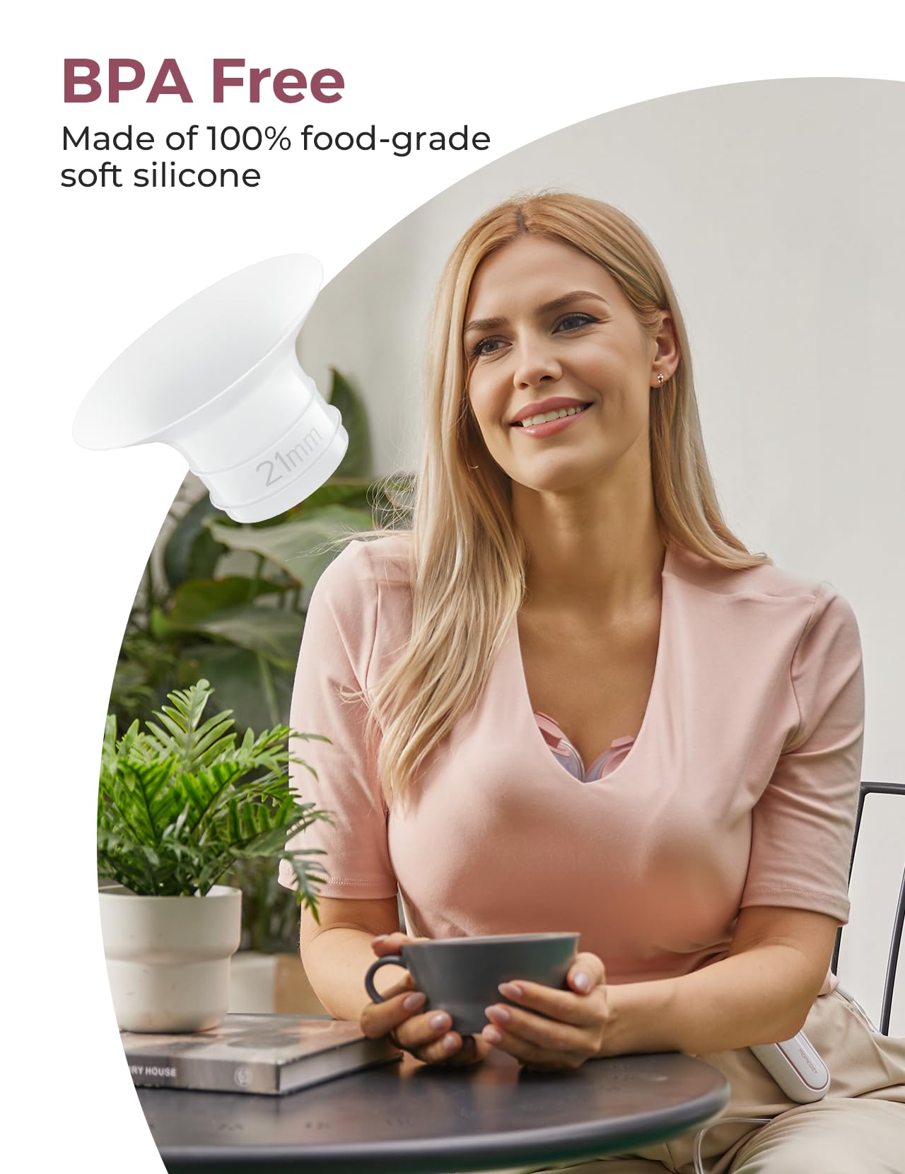 Momcozy Inserto de Brida de 21 mm, Solo Compatible con V1 Pro/V2 Pro, 4 Piezas