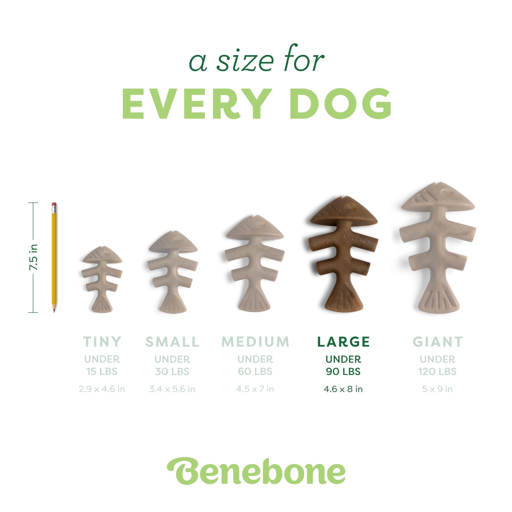 Juguete masticable para Perro con Sabor Real a salmón Fishbone Grande