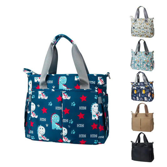 Bolsa de Pañales PHEBEN Lindo Dinosaurio Impermeable Multifuncional para Mamá y Papá