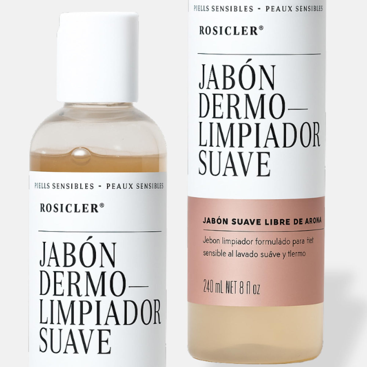 ROSICLER | Jabón Dermolimpiador Suave 120ml | Piel Sensible | Extracto De Avena Y Miel | Ideal Para Limpiar | Hidratar | Eliminar Impurezas | Sin Resecar La Piel