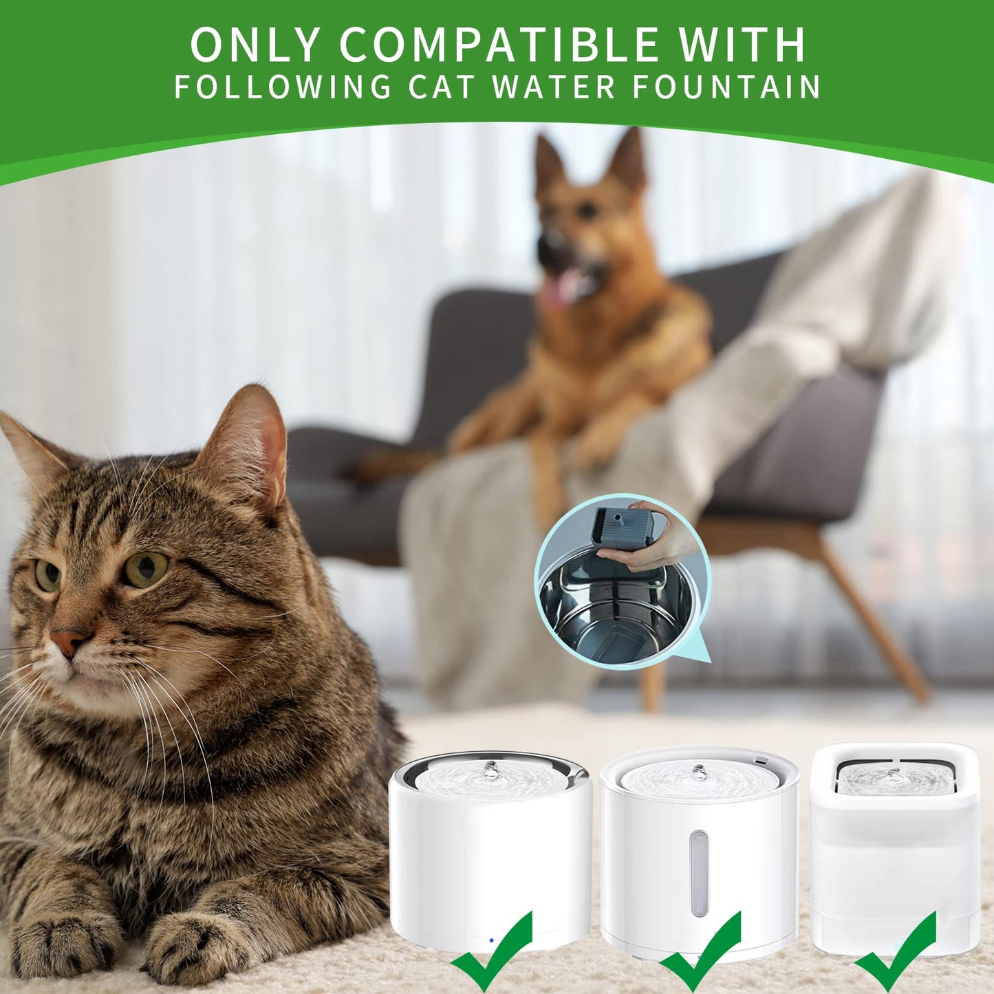 Filtros de Esponja para Fuente de Agua de Gatos y Perros