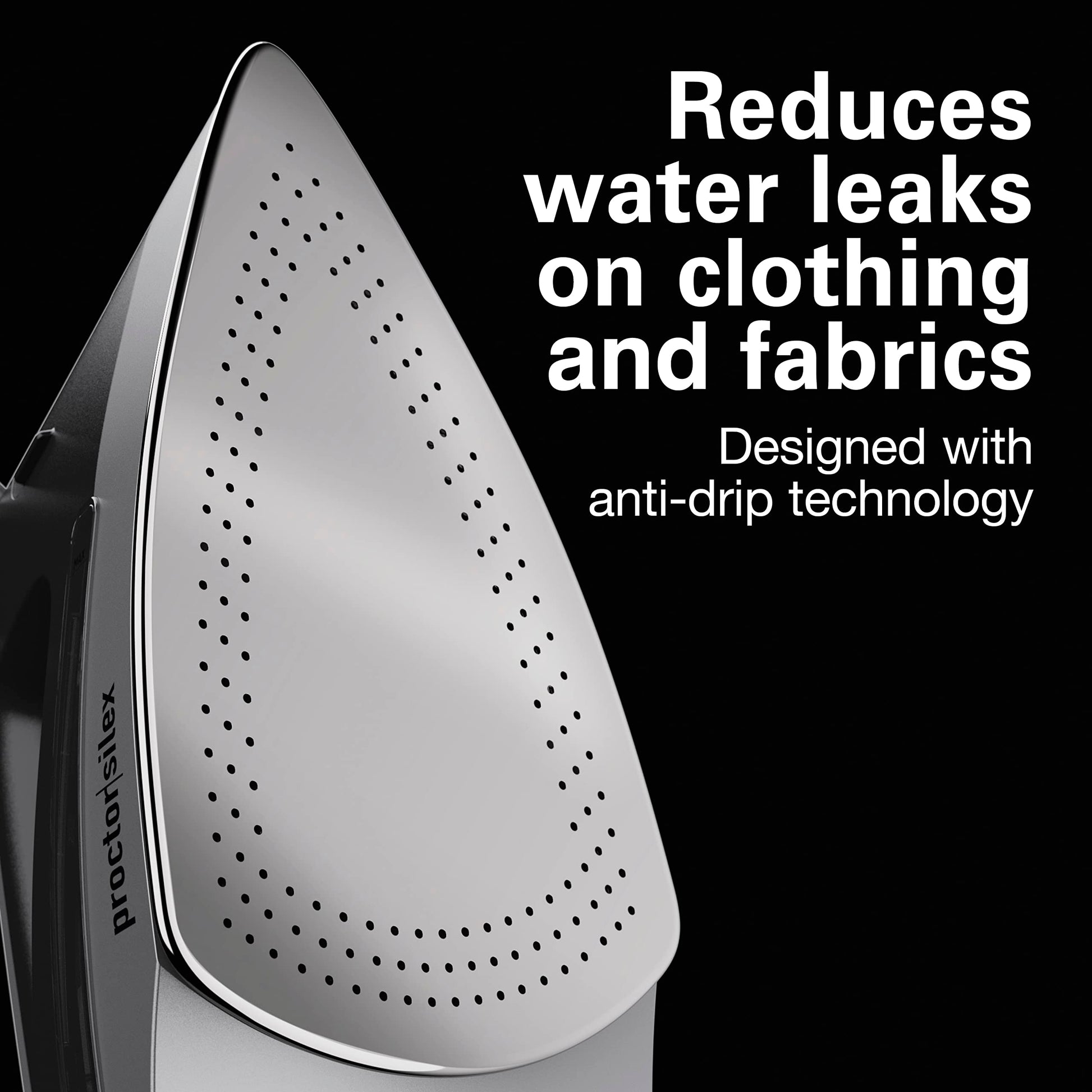 Plancha de Vapor Proctor Silex Gris Negro con Suela de Acero Inoxidable Durable y Cable Retráctil