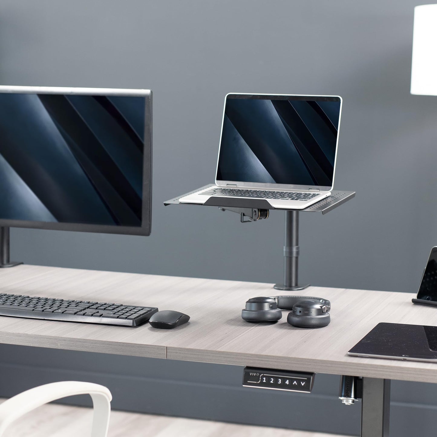 Soporte de Computadora VIVO Negro con Extensión Totalmente Ajustable para Laptop hasta 17 Pulgadas