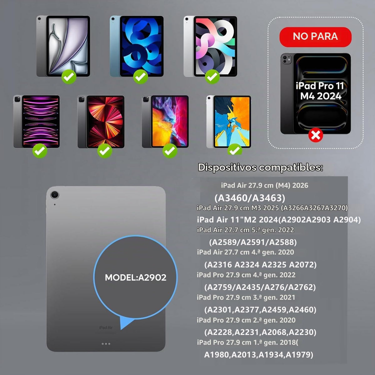 Funda con Teclado ProCase iPad Air 11" y 10.9"