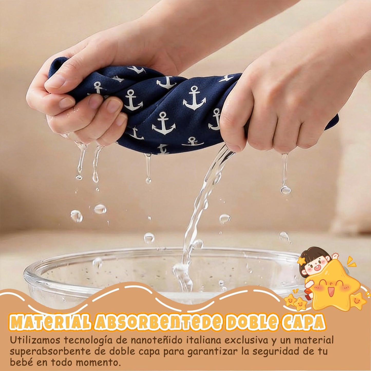 Baberos Impermeables para Bebe,8 pcs Bandanas Recien Nacido de Puro Algodón,Baberos para la Dentición para Recién Nacidos y Niños de 0 a 36 Meses Dentición y Babeo