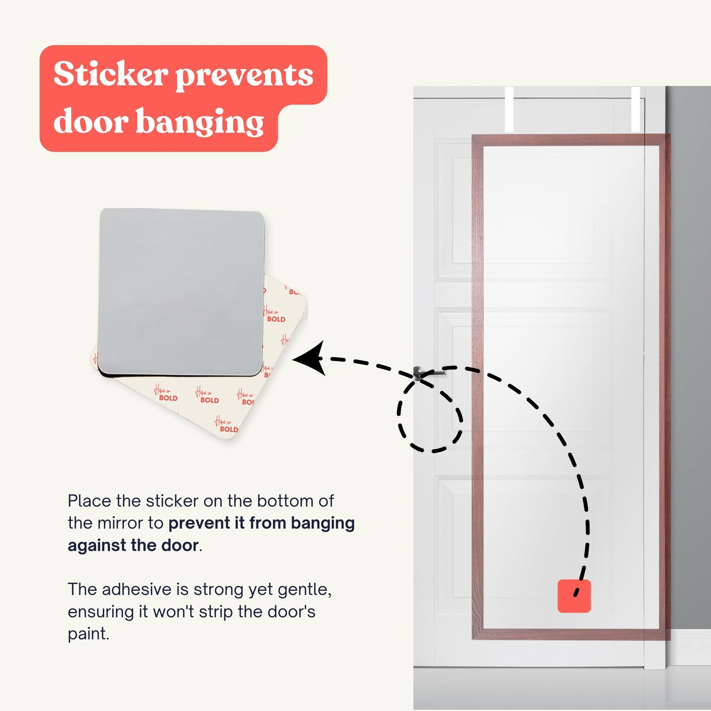 Juego de Colgador de Espejo Ajustable con Acolchado Protector de 14.5 Pulgadas para Puerta