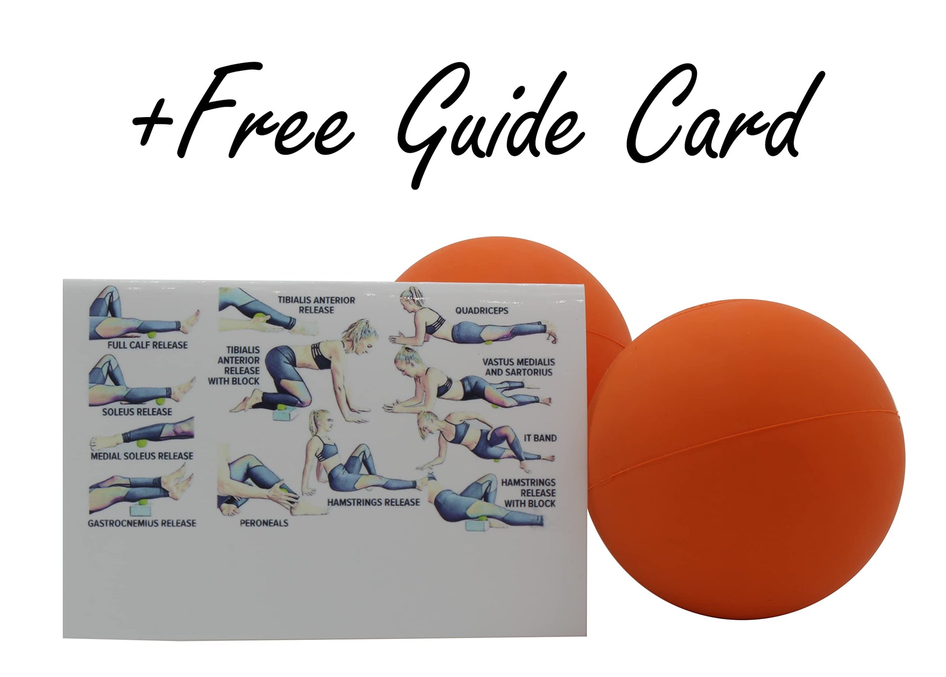 Bolas de lacrosse de masaje para liberación miofascial profunda específica, terapia de puntos de activación, nudos musculares, terapia de yoga, hombros, cuello, espalda, pie y cuerpo, muy firmes (2 unidades, naranja)
