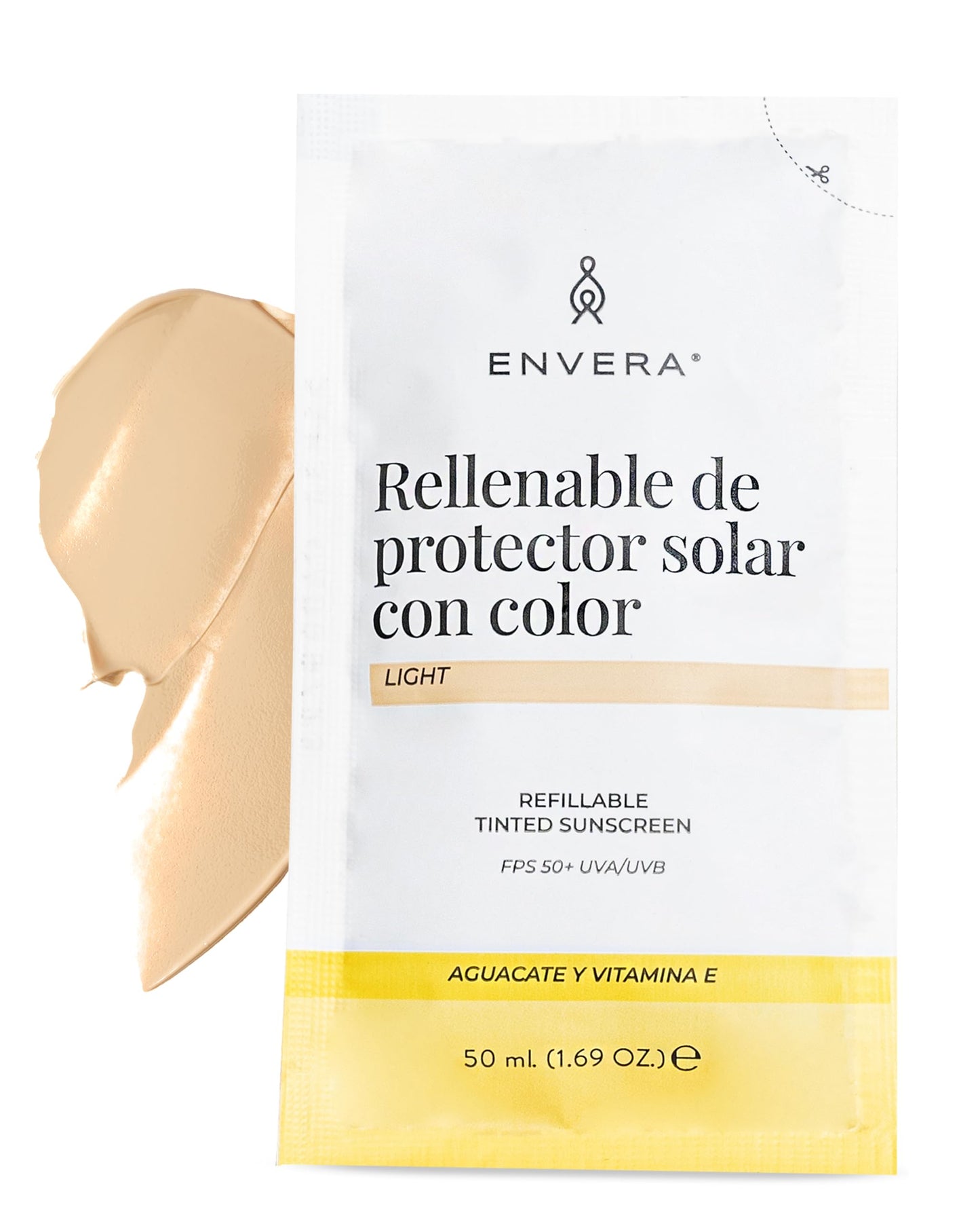 Protector Solar Facial Envera Light SPF 50+ Mousse Matificante Vegano y Ecológico Resistente al Agua