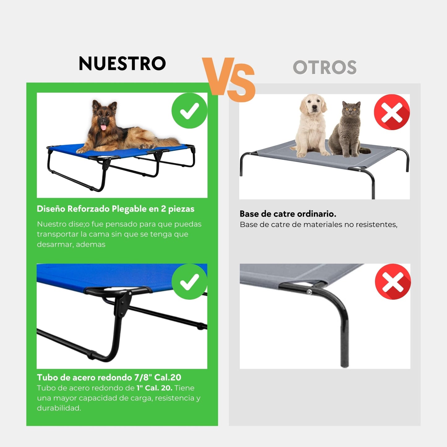 Cama Elevada para Perro PEGASO Azul Rey Transpirable Extra Grande