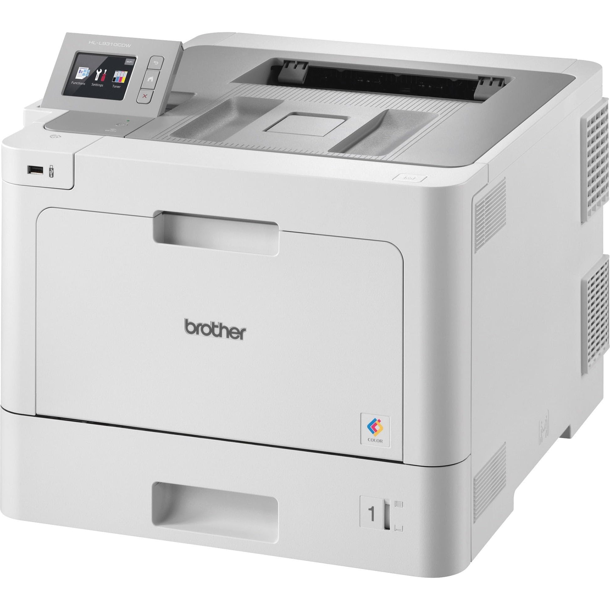 Brother Impresora Multifuncional Laser, 80000 páginas por mes, 2400 x 600 DPI, 1024 MB Inalámbrico Impresoras láser,, (HL-L9310CDW)