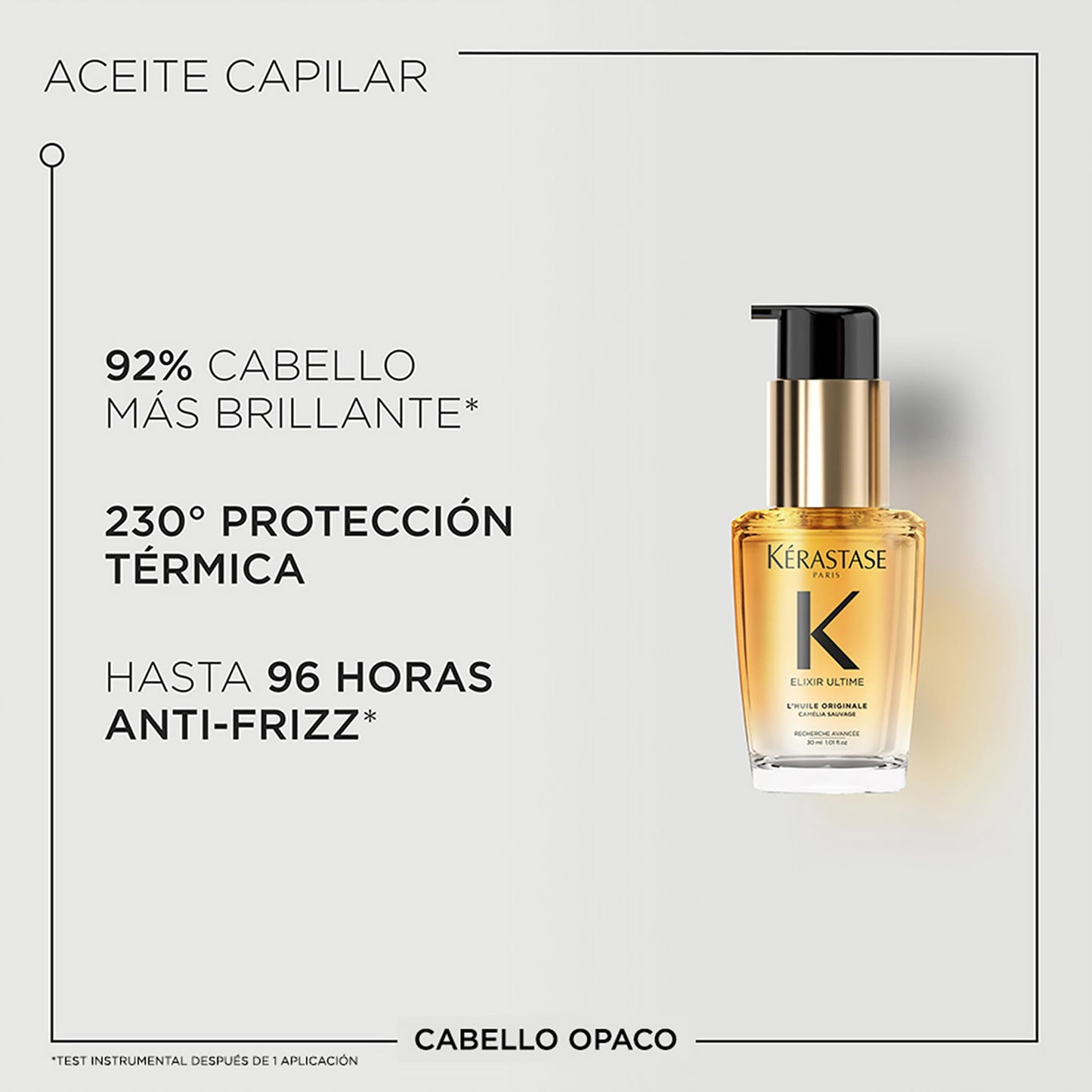 KÉRASTASE Elixir Ultime L’Huile en Tamaño de Viaje | Aceite Capilar Hidratante para Suavizar, Eliminar el Frizz y Añadir Brillo | Con Camelia Francesa y Aceites Nutritivos | 30ml