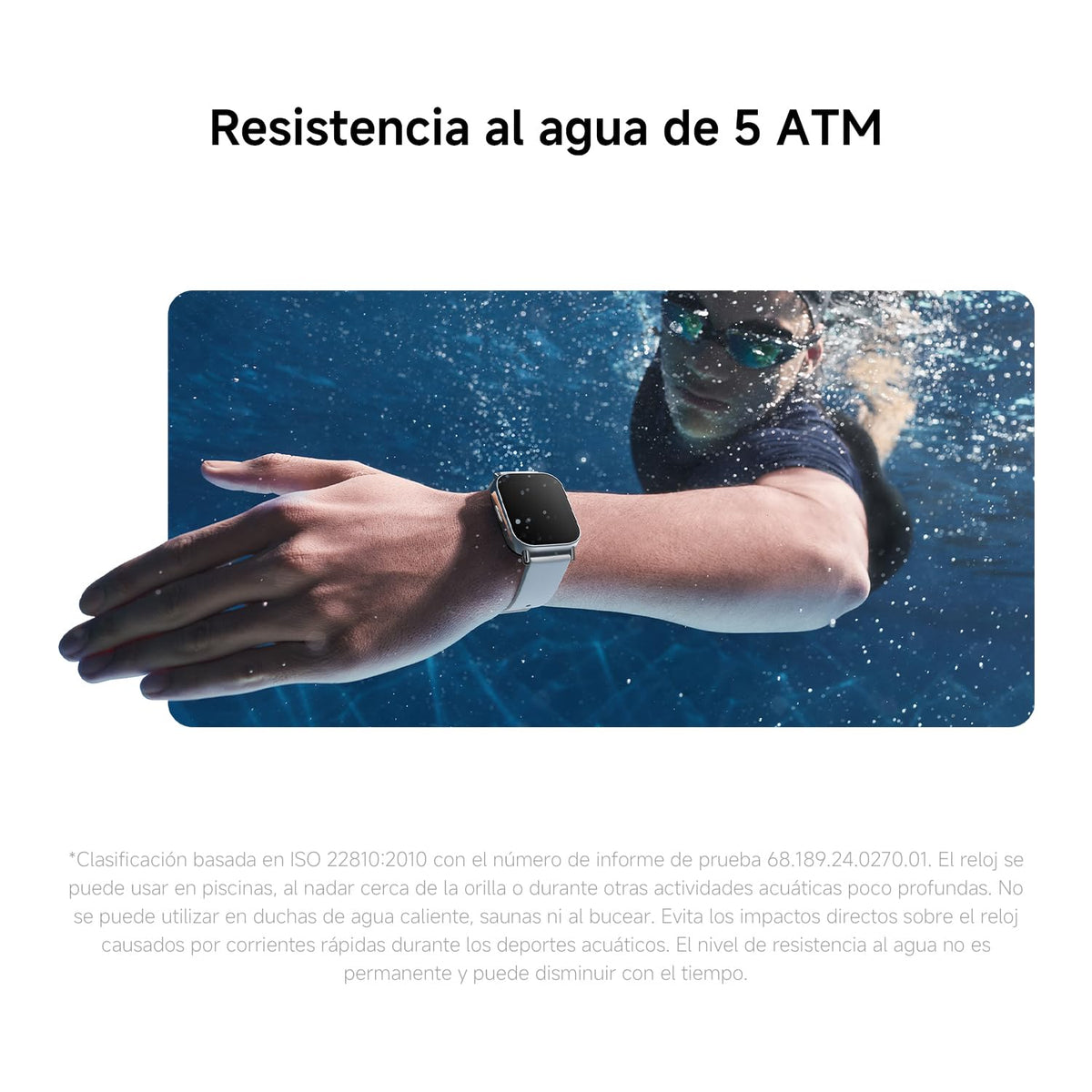 Reloj Inteligente Xiaomi Redmi Negro con GPS 5ATM para iOS y Android