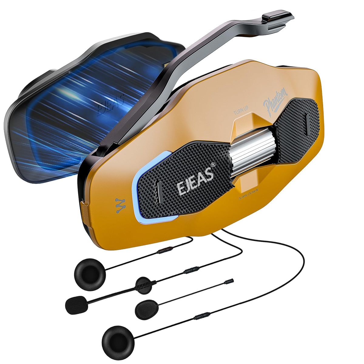 Casco de Motocicleta iSunergy X10 Bluetooth Negro con Intercomunicador y Reducción de Ruido Doble para Hombre
