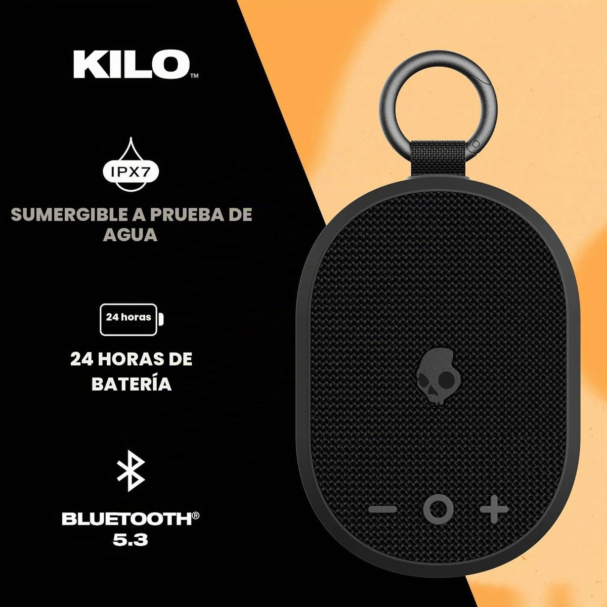 Altavoz Bluetooth Skullcandy Kilo XT Azul Impermeable con 24 Horas de Batería y Radiador Pasivo