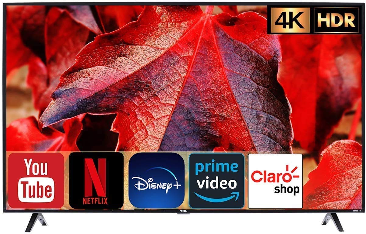 Televisión Led TCL 4K HDR Roku con Aplicaciones Compatibles con Alexa y Google Assistant 55 Pulgadas Reacondicionado