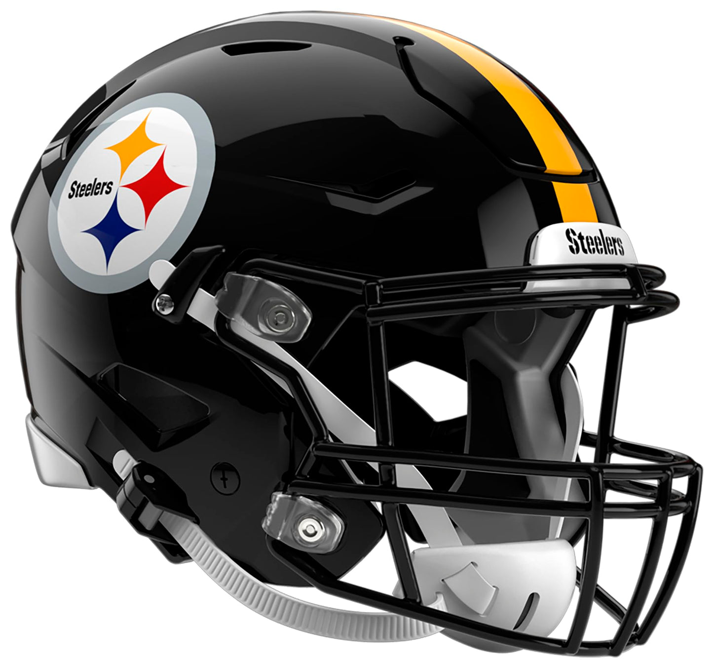 NFL Antena Digital HD para TV, Pittsburgh Steelers, Diseño de Casco, Ultradelgada de Alta Definición + Cable Coaxial de 5 Metros - Licencia Oficial