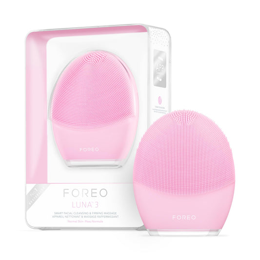 Cepillo de Limpieza Facial FOREO LUNA 3 Piel Normal con Masajeador Eléctrico y Exfoliante de Silicona