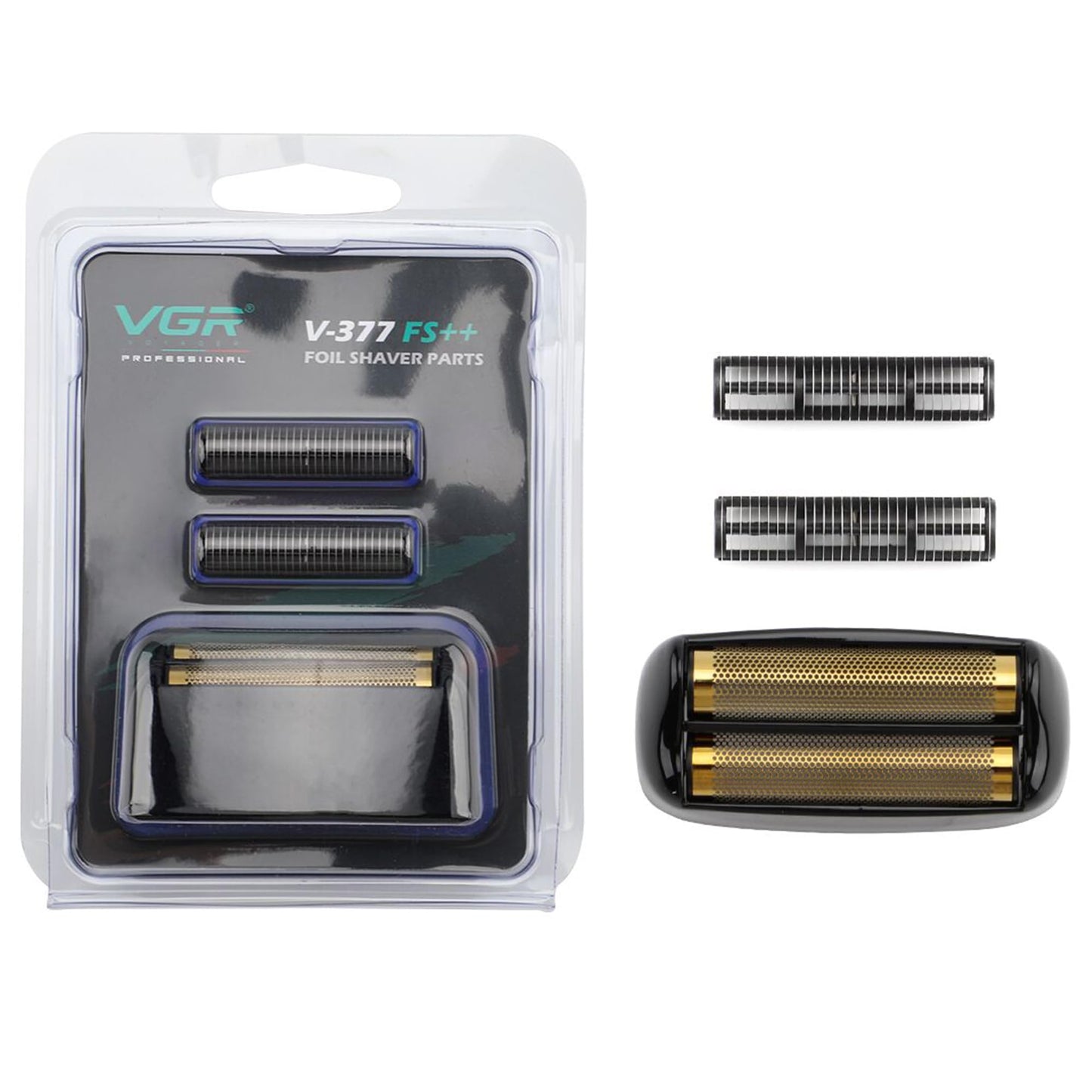 VGR 377 - Cabezal de repuesto para maquinilla de afeitar de papel de aluminio y kit de corte para afeitadora eléctrica, doble hoja de titanio, 1 paquete
