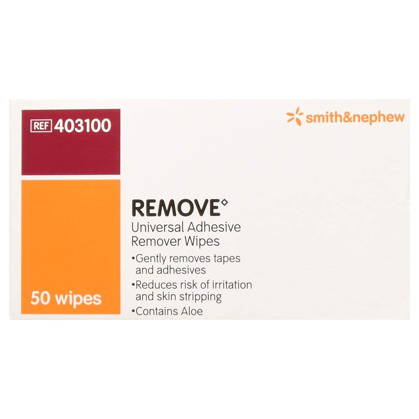 Smith and Nephew Remove Adhesive Remover Wipes 403100, 50-count