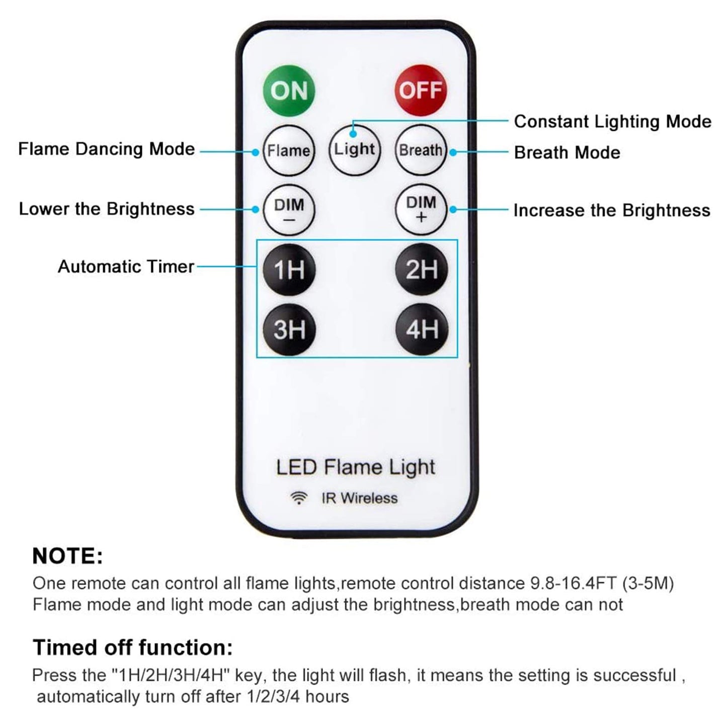 Luz LED con efecto de llama, recargable por USB, lámpara de mesa de llama, impermeable, regulable, 4 modos con efecto de detección de gravedad, control remoto inalámbrico IR y temporizador, para