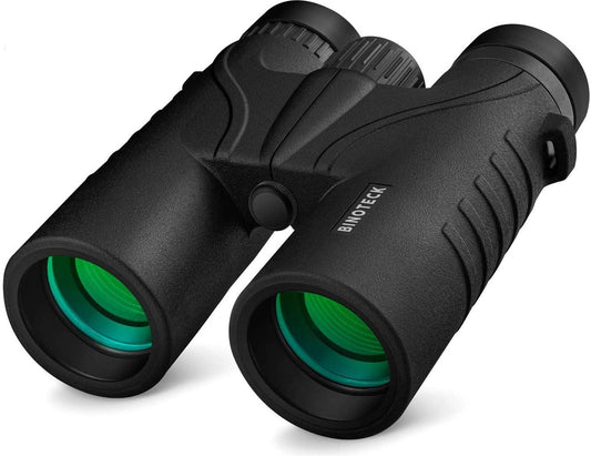 Binoteck - Prismáticos para adultos de 10 x 42 pulgadas - Prismáticos profesionales de alta definición para la observación de aves, caza, viajes, deportes, crucero, concierto, con bolsa de transporte