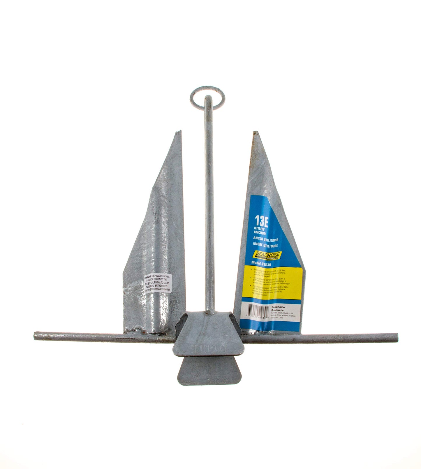 SEACHOICE Utility Anchor 13E 41630, Acero