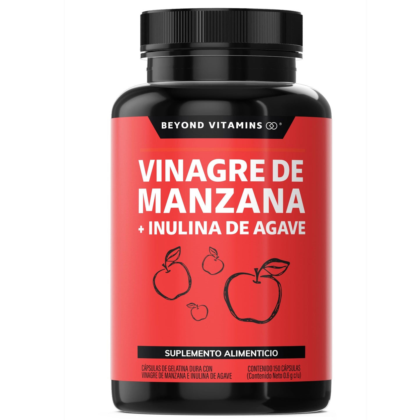 Vinagre de Manzana Daily Life con Inulina de Agave Cápsulas 150 Gummy Free y sin Azúcar