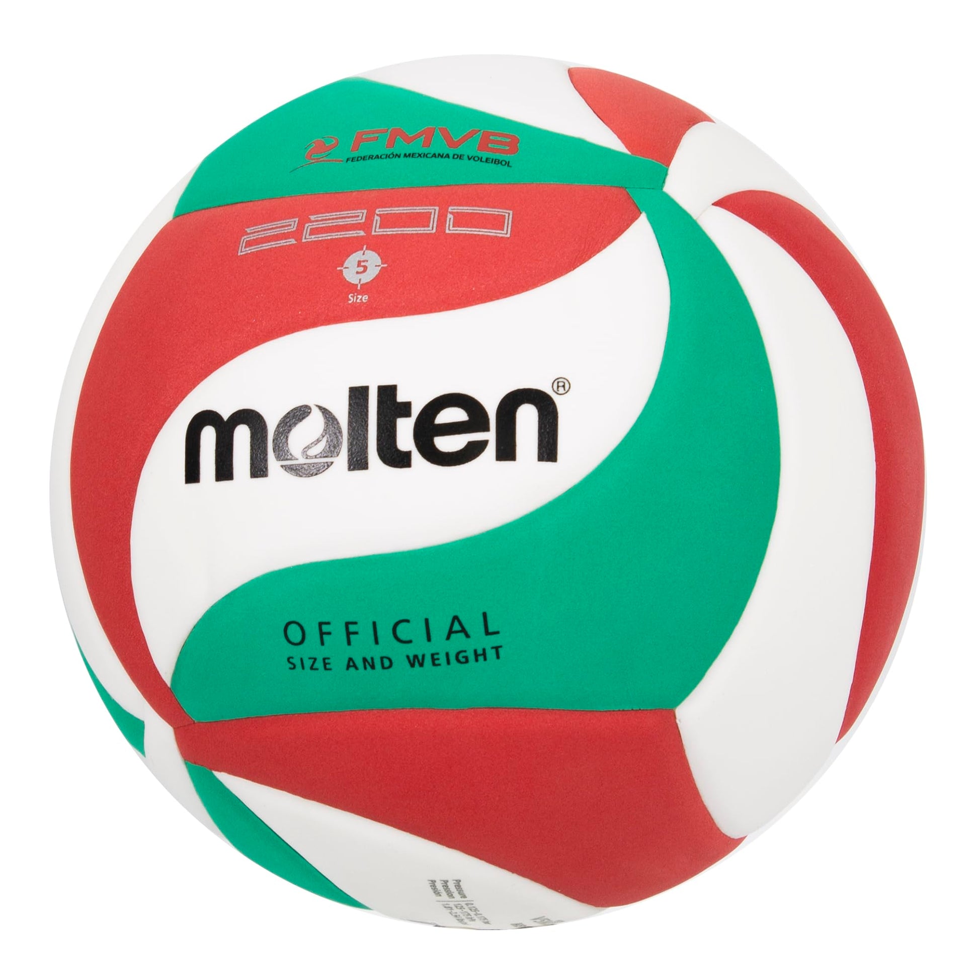 Bola de Entrenamiento Molten Blanco Verde Rojo Tamaño 5