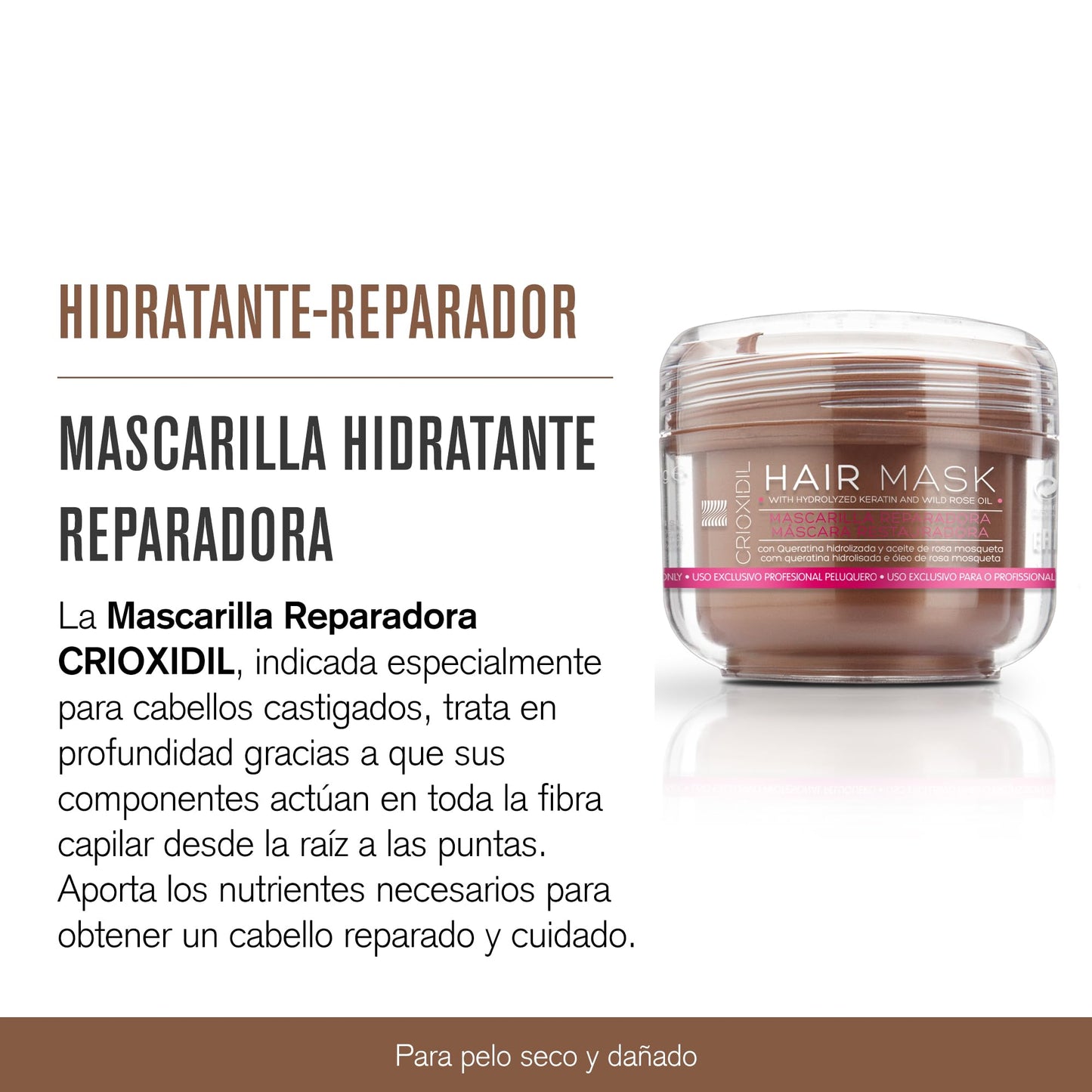 Crioxidil Cabello Tratamiento Capilar Condicionador Profundo 200 ml Todo Tipo de Cabello Repara y Nutre Cabello Dañado