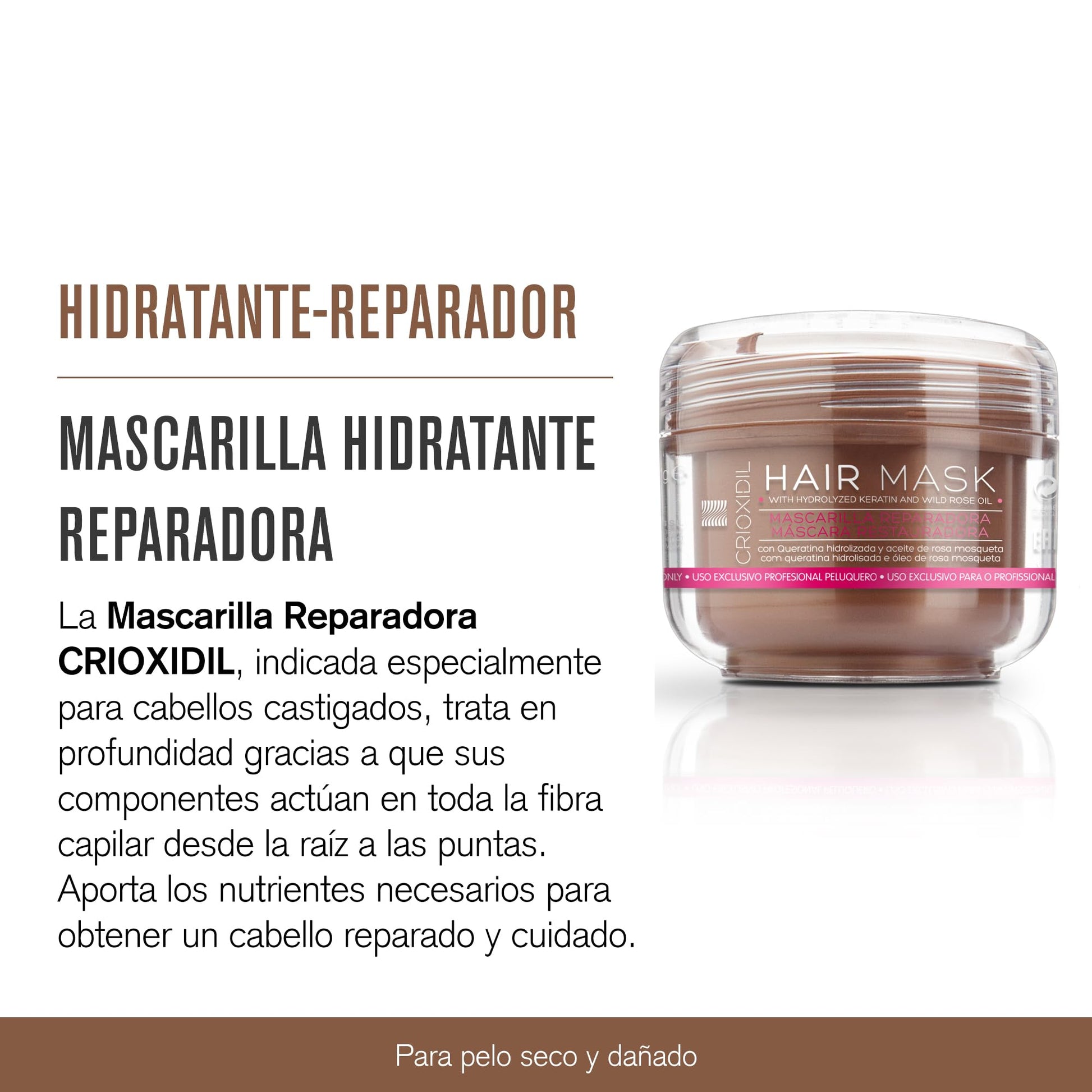 Crioxidil Cabello Tratamiento Capilar Condicionador Profundo 200 ml Todo Tipo de Cabello Repara y Nutre Cabello Dañado