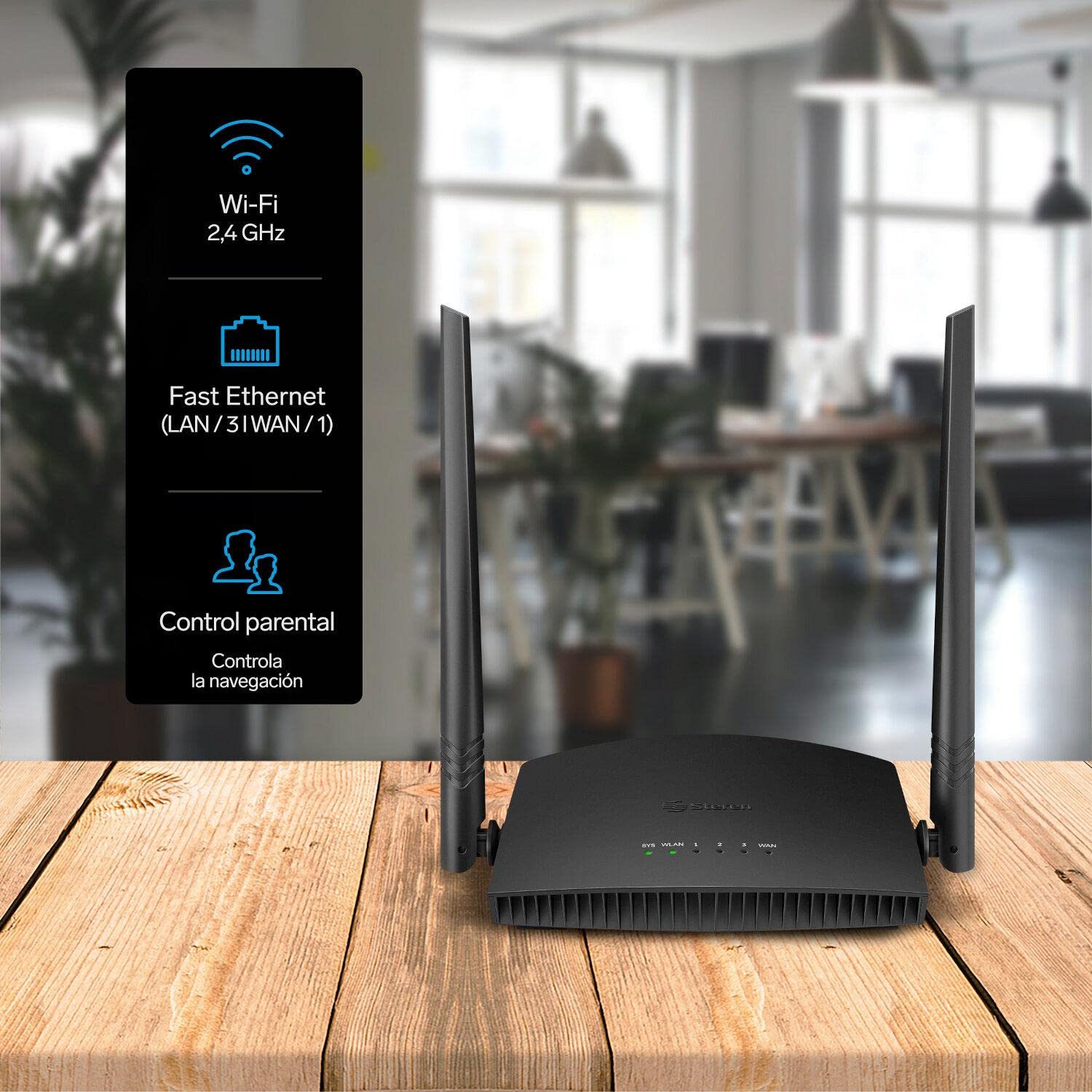Repetidor Router Wi-Fi STEREN Blanco 20 m Cobertura
