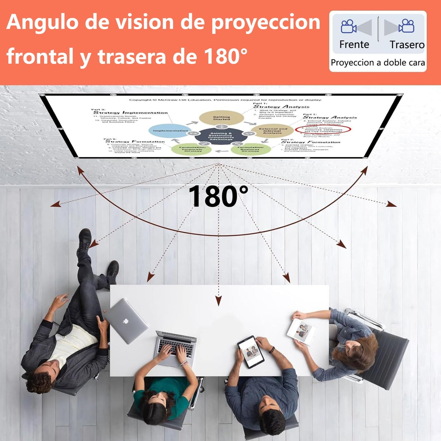 TPOUIDD Visualización de Proyector de 150 Pulgadas, 16:9 HD Pantalla de Proyector Portátil, Antiarrugas y Plegable，Adecuada para Exteriores, Interiores, Campamentos y Cine en Casa (150 Pulgadas)