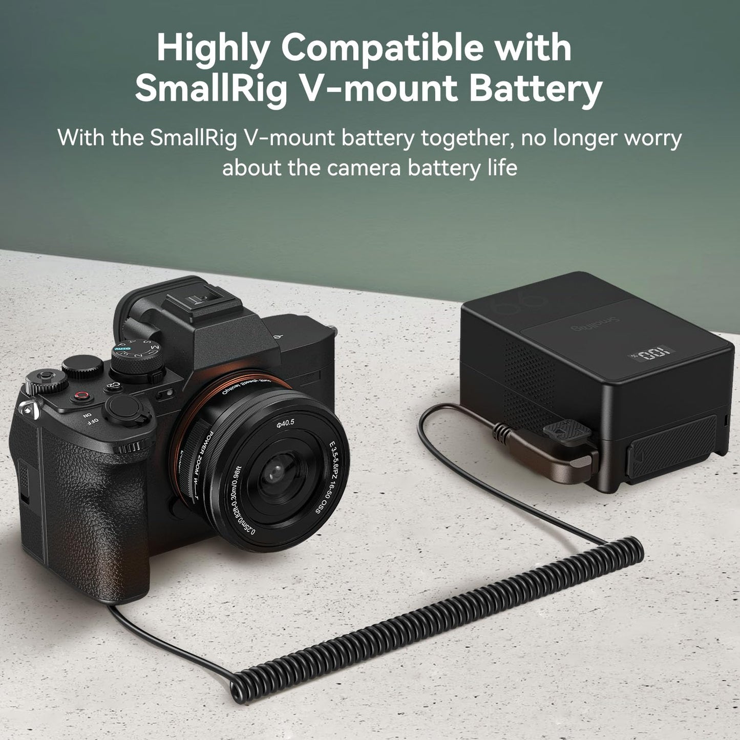 SmallRig NP-FZ100 D-Tap a Batería Simulada,Cable de Slimentación NP-FZ100 para Sony A7 III, A7 IV, A7S III, A7R III, A7R IV, A7R V, A7C, A7C II, A7CR, A1, A9, A9 II, A6600,A6700,FX3, FX30, ZV-E1-4253B