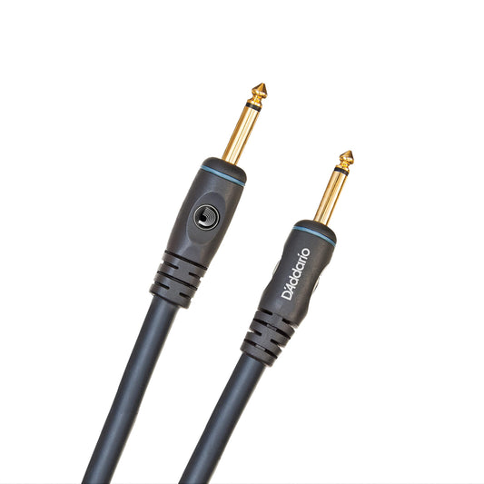 D'Addario Speaker Cable - Gold Plated Plugs for Optimal Signal Flow - Shielded for Noise Reduction - 1/4 Inch Male to 1/4 Inch Male - Custom Series - 25 Feet/7.62 Meters - Straight Ends - 1 Pack