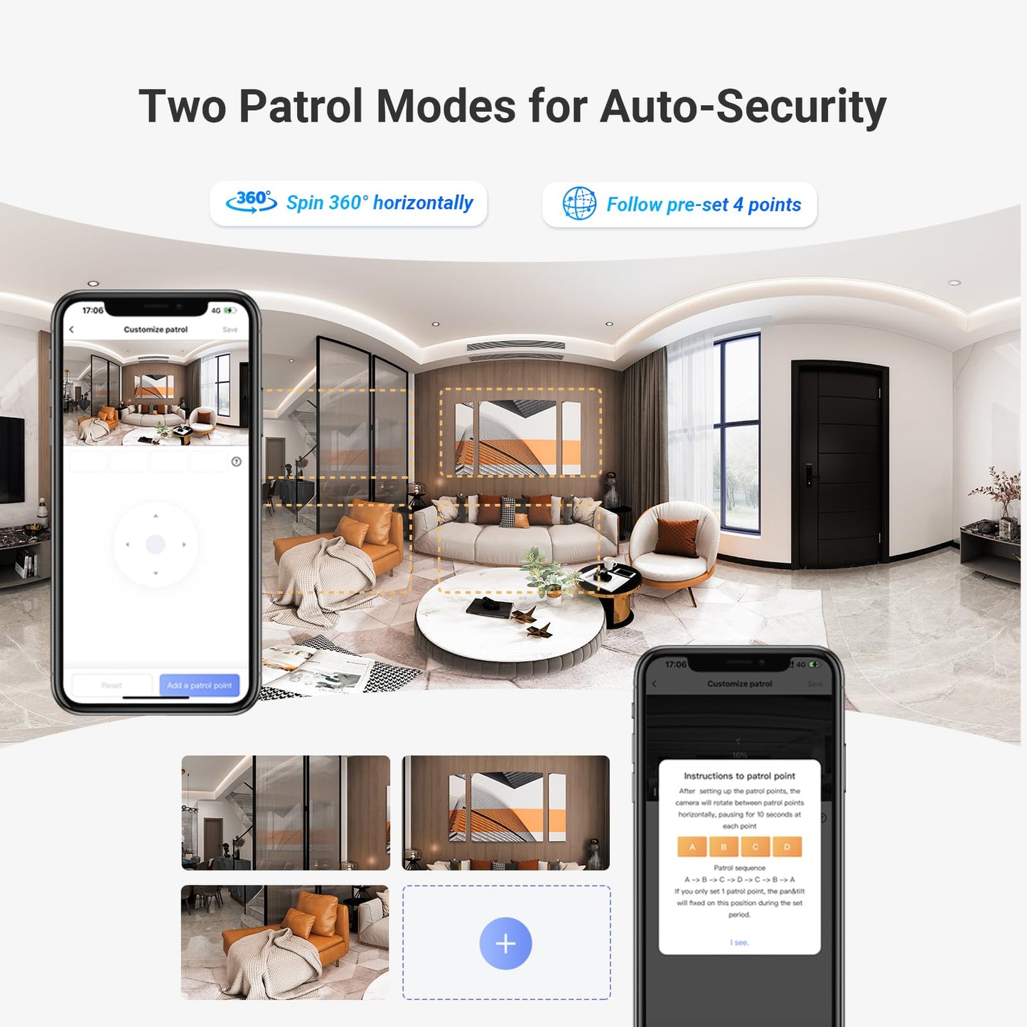 Cámara IP Domo EZVIZ H7C Dual 4MP Doble Lente Visión Nocturna WiFi Visión 360º Micro SD