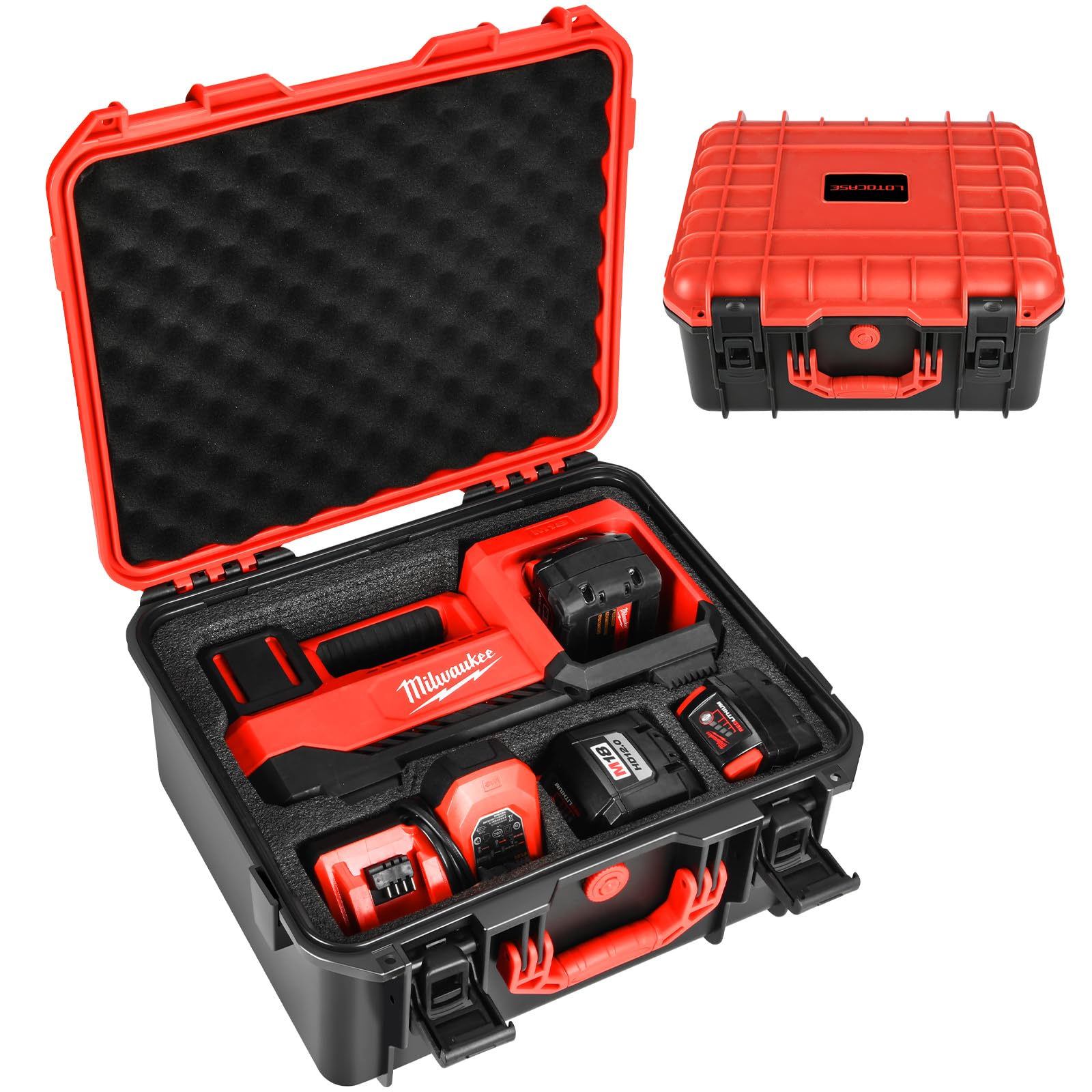 Caja de almacenamiento impermeable para compresores de aire compatible con Milwaukee M18 Inflador 2848-20 (Solo Caja)