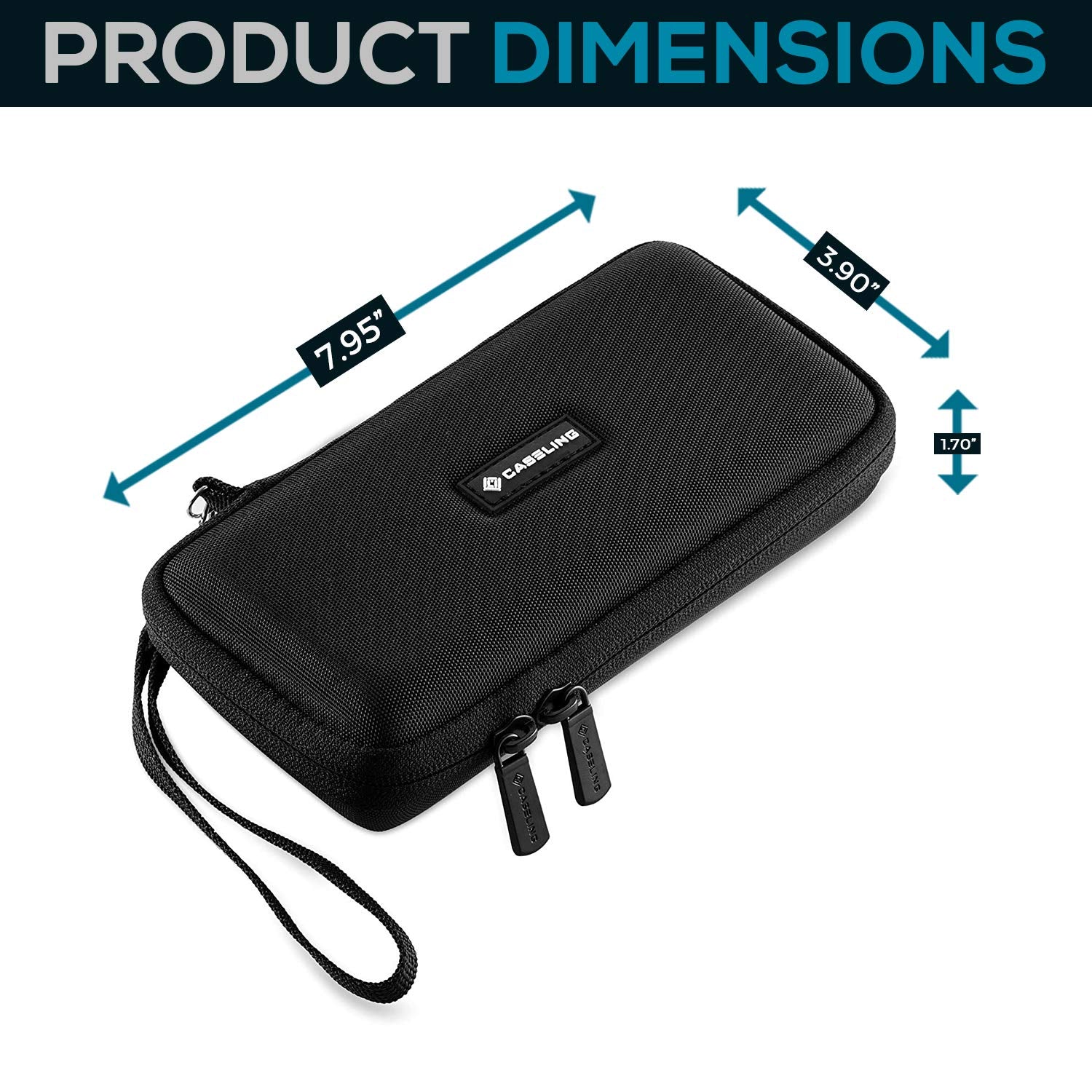 Carcasa Rígida Caseling Negra Compatible con Cargador Portátil Anker PowerCore 26800 para Viajes