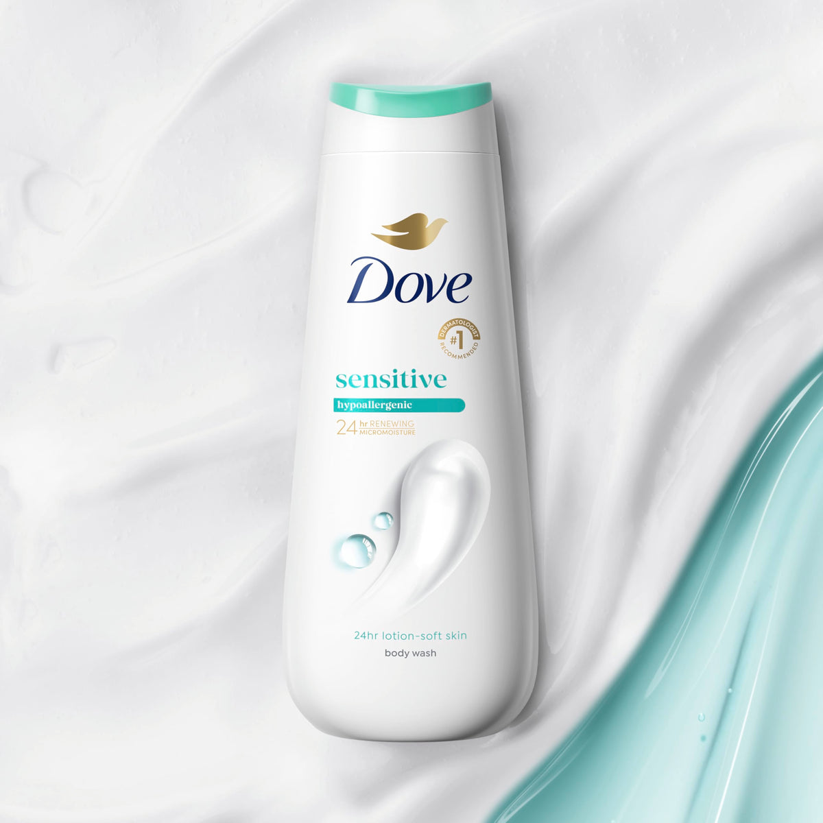 Dove Body Wash, Sensitive Skin, 22 oz, Twin Pack