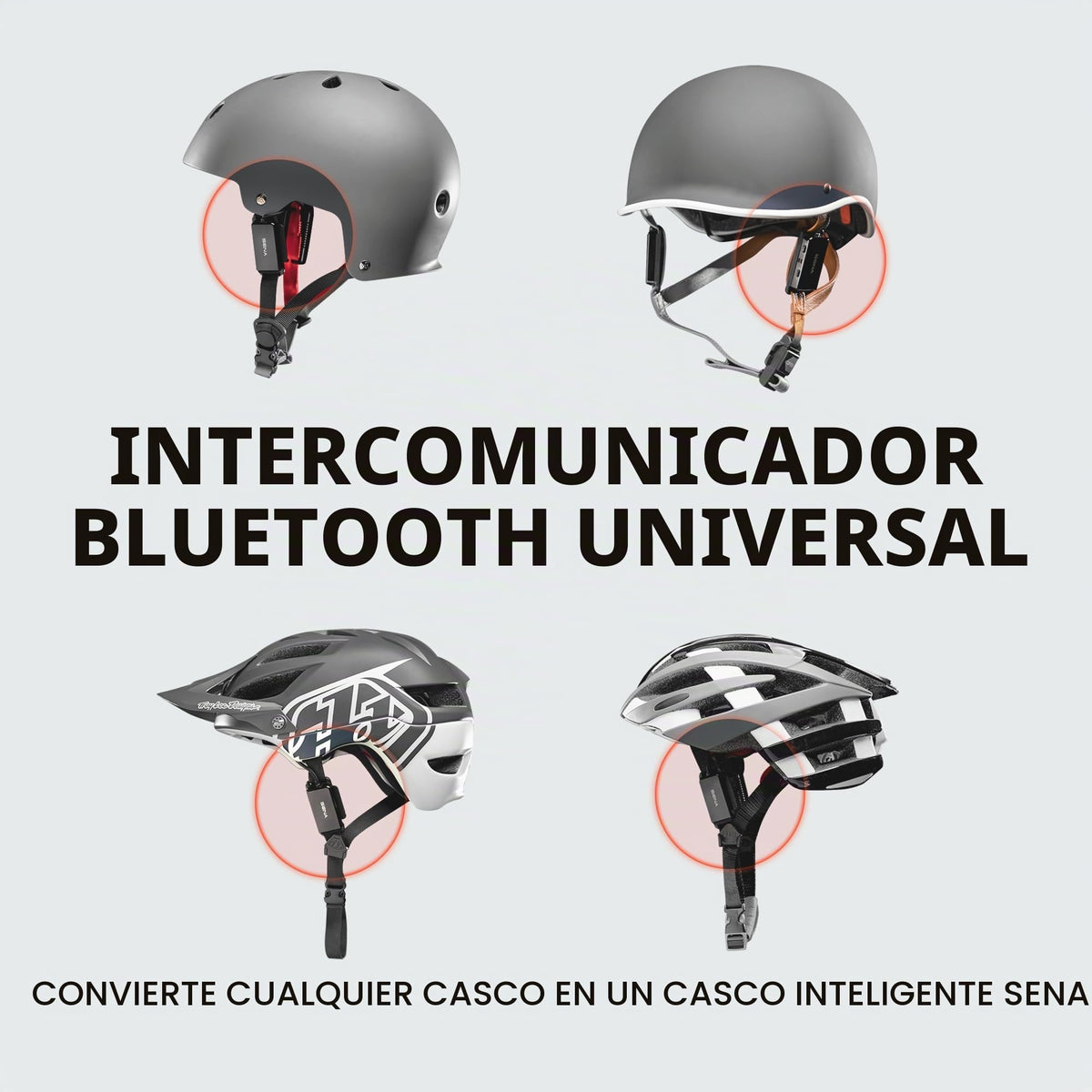Auriculares Universales Sena pi Intercomunicador Bluetooth para Cascos de Ciclismo y Deportes Multiples