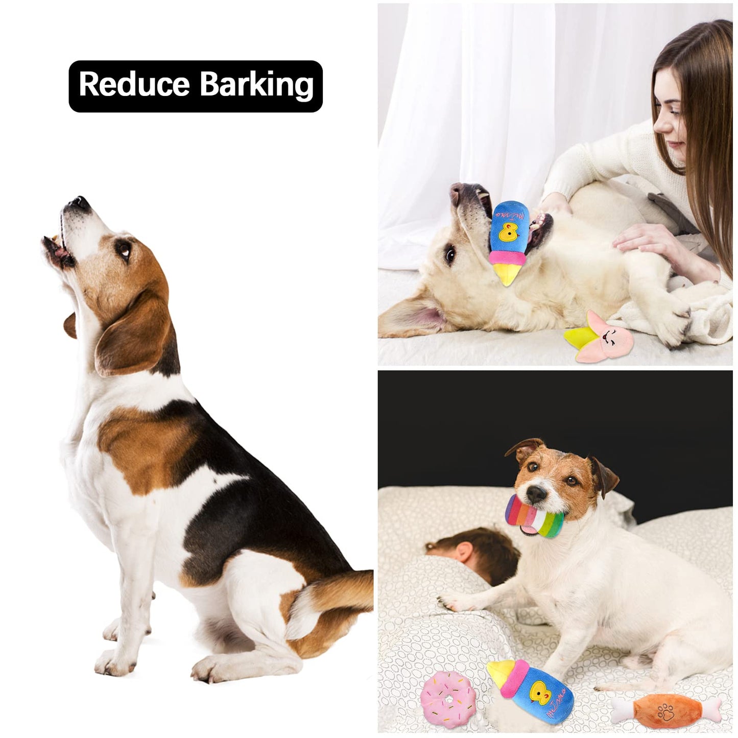 DYD Juguetes para Perros, 10 Juguetes Interactivos para Perros Pequeños y Mediano, Pequeños Juguete Perro Cachorro,Juguetes de Peluche para Mascotas