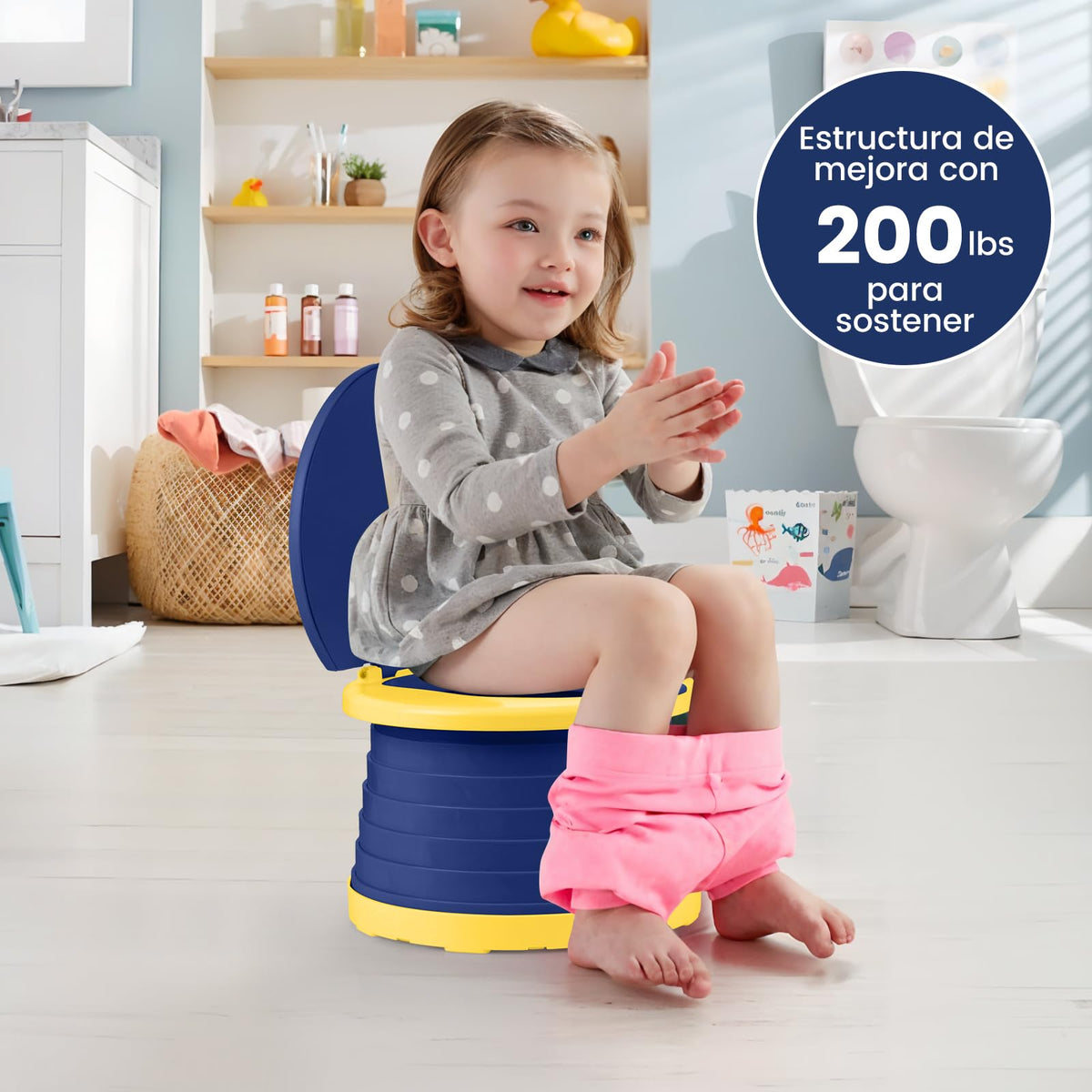 Orinal de Viaje Portátil para Niños, Asiento Entrenador Baño para Niños, Orinal Plegable para Niñas con 60 Bolsa deAlmacenamiento, Portátil Orinal de Emergencia para Viajes, Camping, InterioryExterior