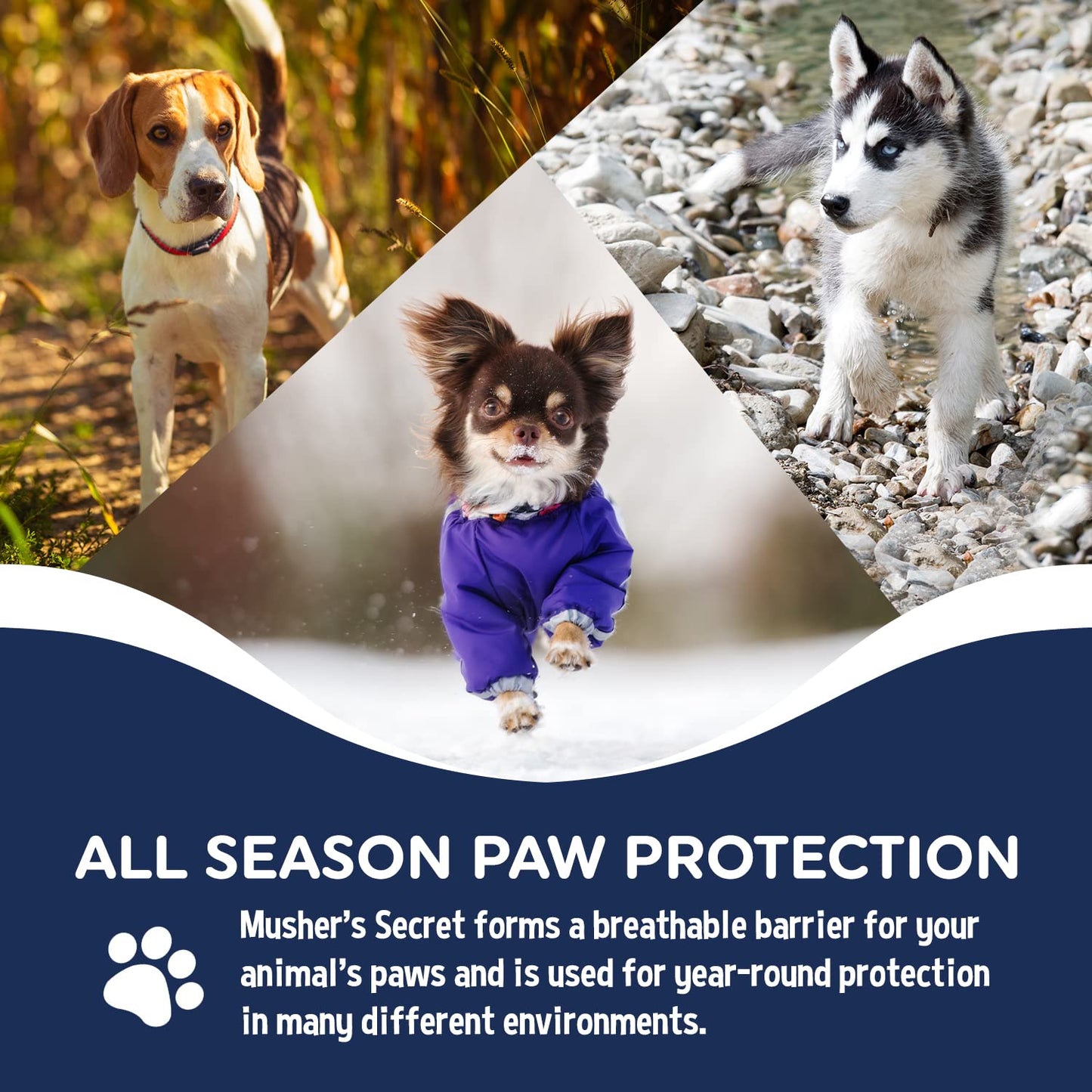 Musher's Secret Pet Paw Protection Wax, 1-Pound