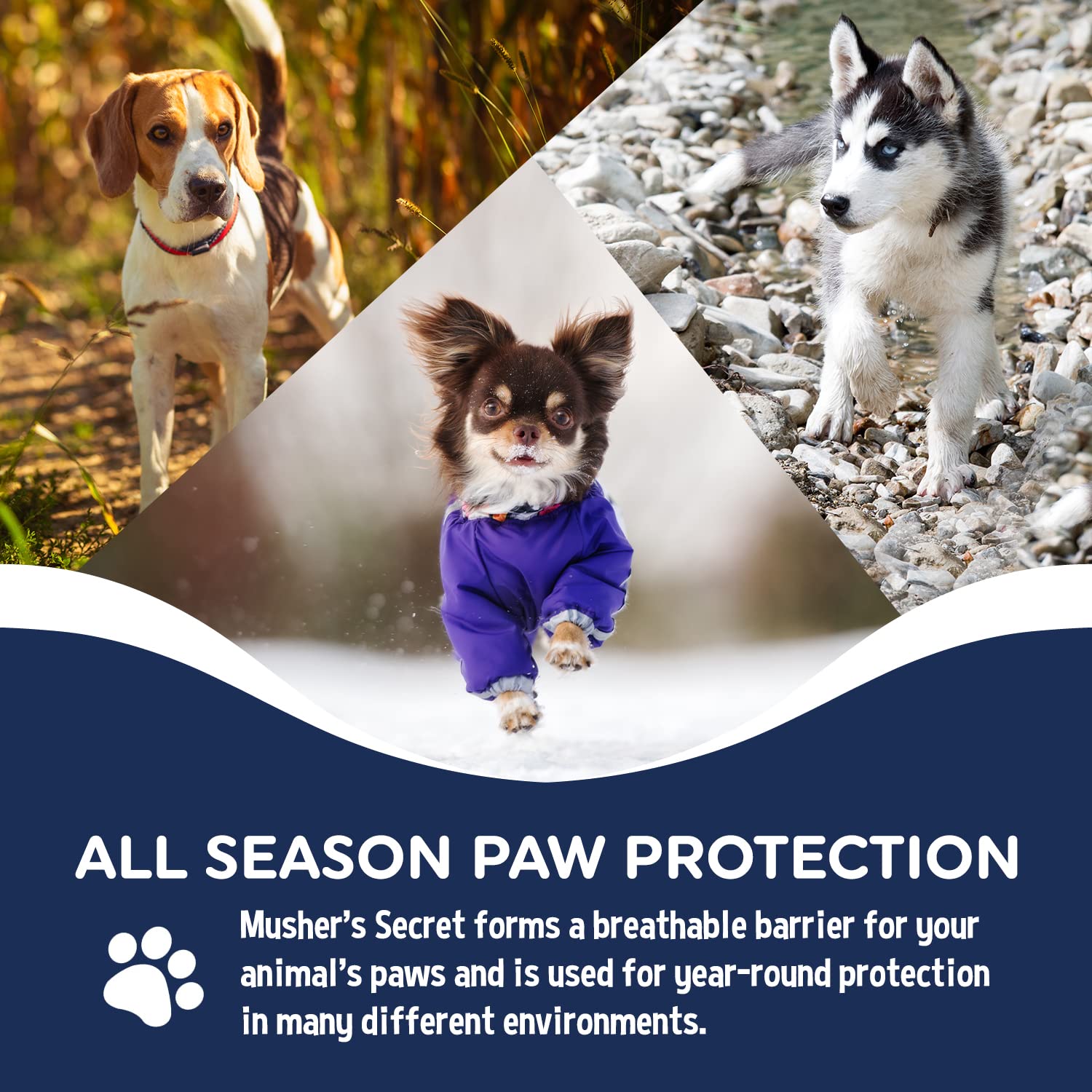 Musher's Secret Pet Paw Protection Wax, 1-Pound