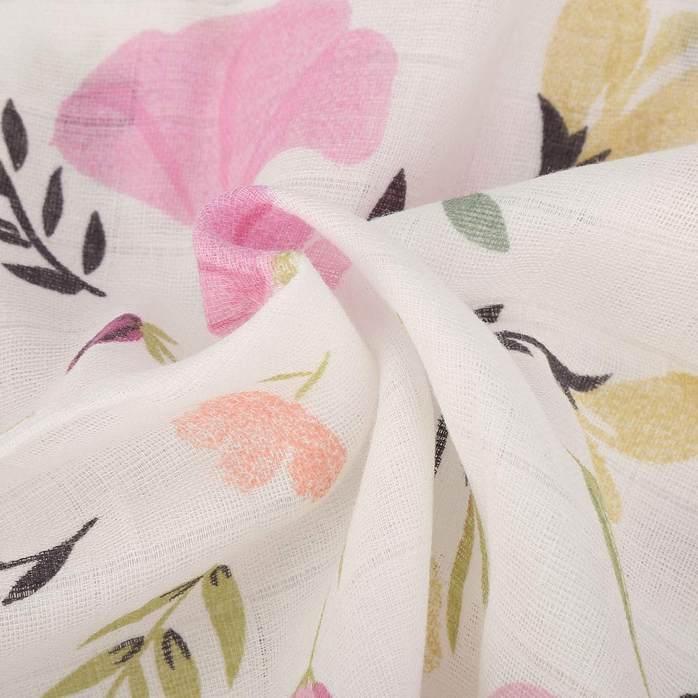 Manta Swaddle de muselina Ultra Soft Bamboo Cotton Baby Swaddle Gran manta de recepción orgánica para niños y niñas(#4)