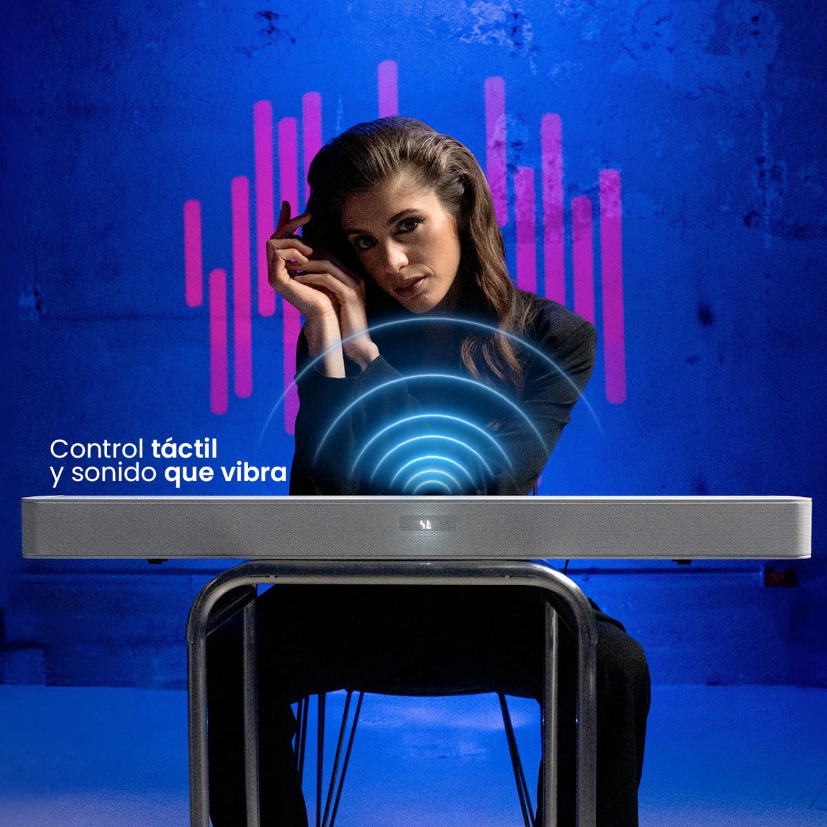 Select Sound Barra de Sonido 32" Soundbeam Bluetooth HDMI Panel Táctil (Blanco)