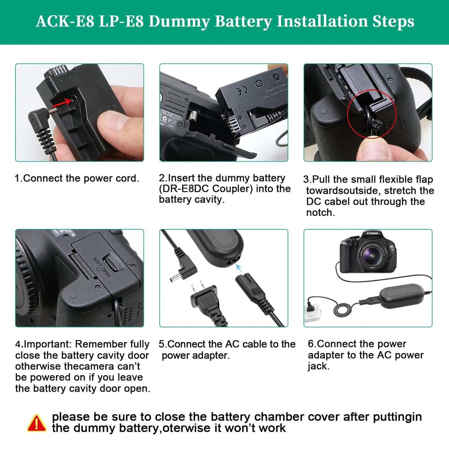 Adaptador De Corriente Gonine Para Canon Eos Rebel T5i T4i